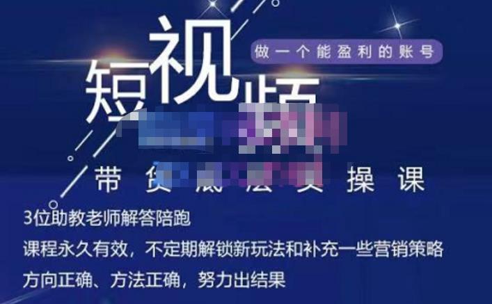 吴Sir·短视频带货底层实操课，教你如何选爆品、了解获短视频流量密码，正确起号-汇课新知资源网