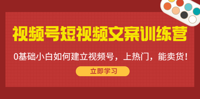 视频号短视频文案训练营：0基础小白如何建立视频号，上热门，能卖货！-汇课新知资源网