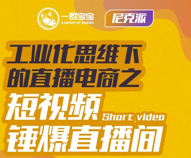 尼克派·工业化思维下的直播电商之短视频锤爆直播间，听话照做执行爆单-汇课新知资源网