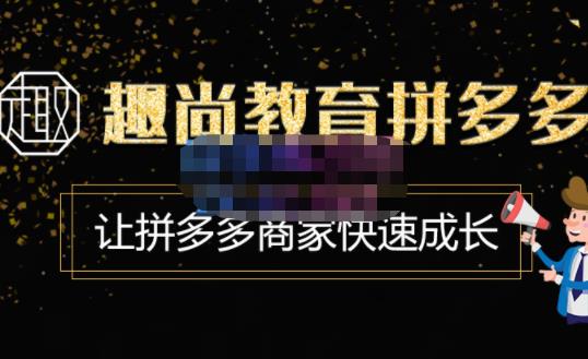 趣尚教育·拼多多运营实操VIP特训营，让拼多多商家快速成长-价值3180元-汇课新知资源网