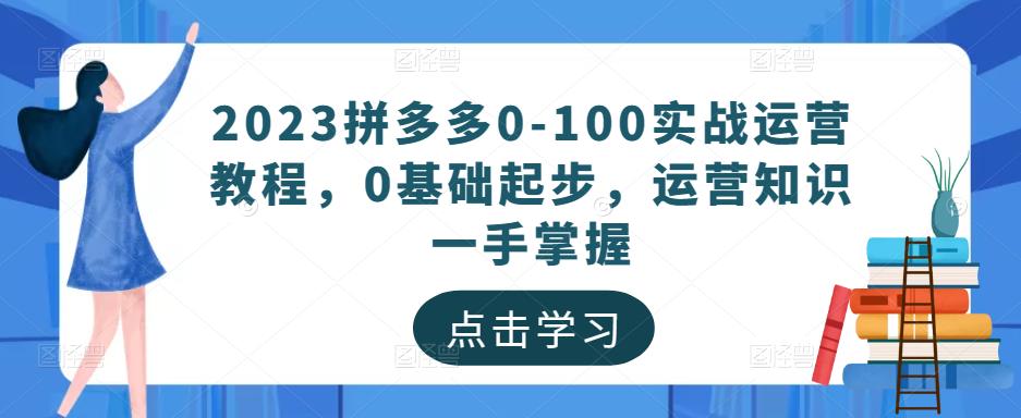 2023拼多多0-100实战运营教程，0基础起步，运营知识一手掌握-汇课新知资源网