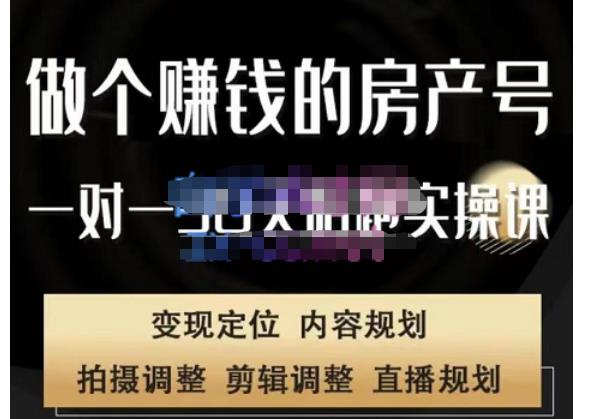 刘广标·同城房产号线上陪跑课，拍摄、剪辑、写文案、直播，做一个具有潜力价值的房产号-汇课新知资源网