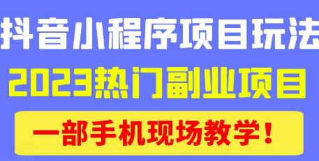 抖音小程序9.0新技巧，2023热门副业项目，动动手指轻松变现-汇课新知资源网