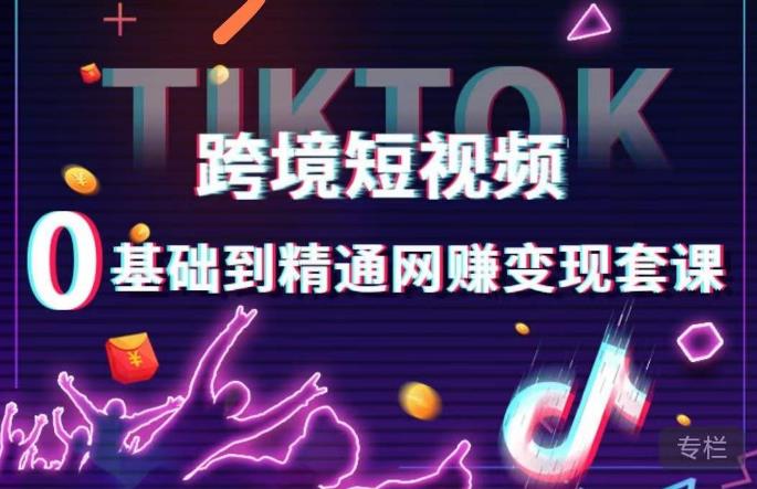 跨境短视频TIKTOK 0基础到精通网赚变现套课，跨境短视频独立站带货变现技巧-汇课新知资源网
