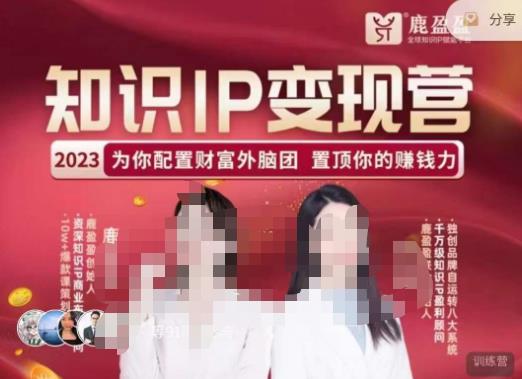 鹿盈盈-知识IP变现实操营，​普通人可复制的知识产品落地实操课，​带你打通知识IP变现底层逻辑-汇课新知资源网