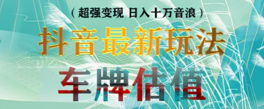 抖音最新无人直播变现直播车牌估值玩法项目，轻松日赚几百+【详细玩法教程】-汇课新知资源网