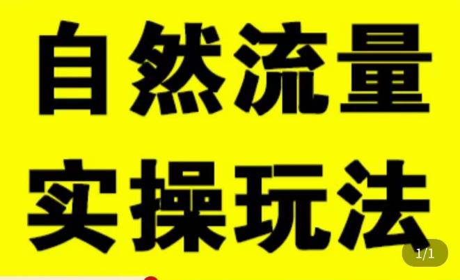 拼多多自然流量天花板，拼多多自然流的实操玩法，自然流量是怎么来的，如何开车带来自然流等知识-汇课新知资源网