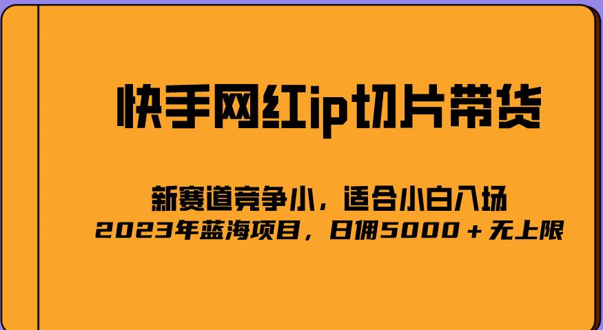 2023爆火的快手网红IP切片，号称日佣5000＋的蓝海项目，二驴的独家授权-汇课新知资源网