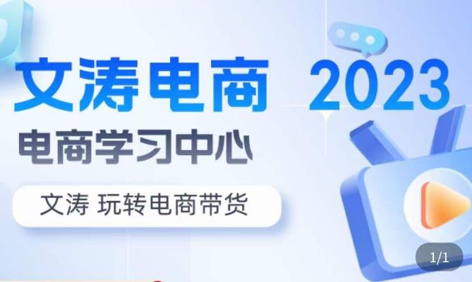 文涛电商·7天零基础自然流起号，​快速掌握店铺运营的核心玩法，突破自然展现量，玩转直播带货-汇课新知资源网