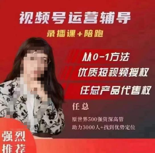 任姐视频号运营，懂老板的任总视频号短视频运营，从0到1做视频号课程-汇课新知资源网