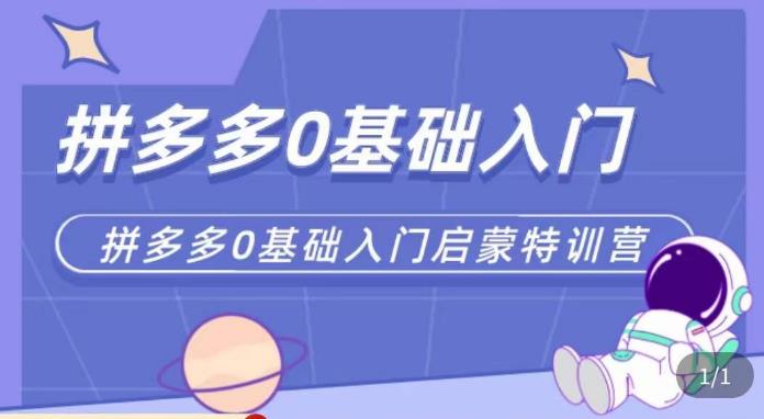 六一电商·拼多多运营0-1实操特训营，拼多多从基础到进阶的可实操玩法-汇课新知资源网