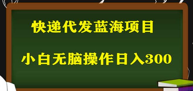 2023最新蓝海快递代发项目，小白零成本照抄也能日入300+-汇课新知资源网