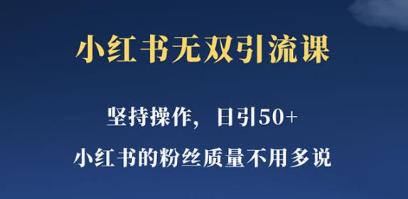小红书无双课一天引50+女粉，不用做视频发视频，小白也很容易上手拿到结果【仅揭秘】-汇课新知资源网