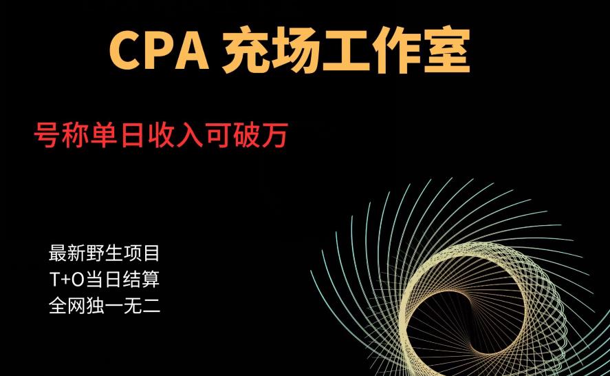 cpa充场工作室，号称单日收入10000+（揭秘）-汇课新知资源网