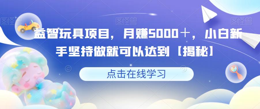 益智玩具项目，月赚5000＋，小白新手坚持做就可以达到【揭秘】-汇课新知资源网