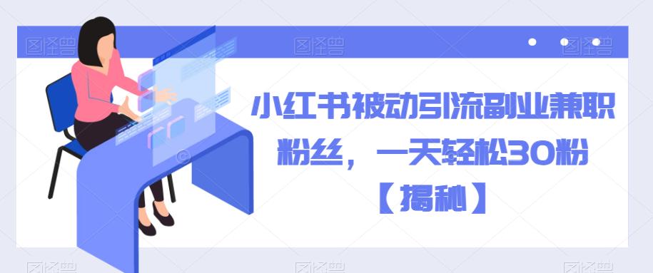 小红书被动引流副业兼职粉丝，一天轻松30粉【揭秘】-汇课新知资源网