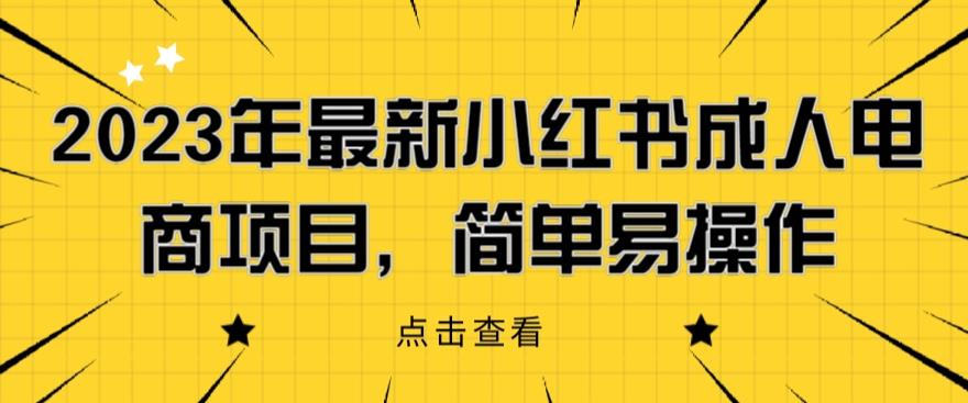2023年最新小红书成人电商项目，简单易操作【详细教程】【揭秘】-汇课新知资源网