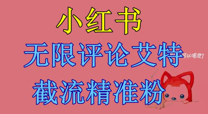 小红书无限评论艾特截流精准粉（软件+教程）-汇课新知资源网