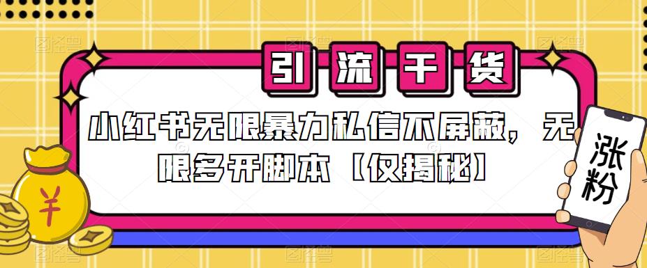 小红书无限暴力私信不屏蔽，无限多开脚本【仅揭秘】-汇课新知资源网