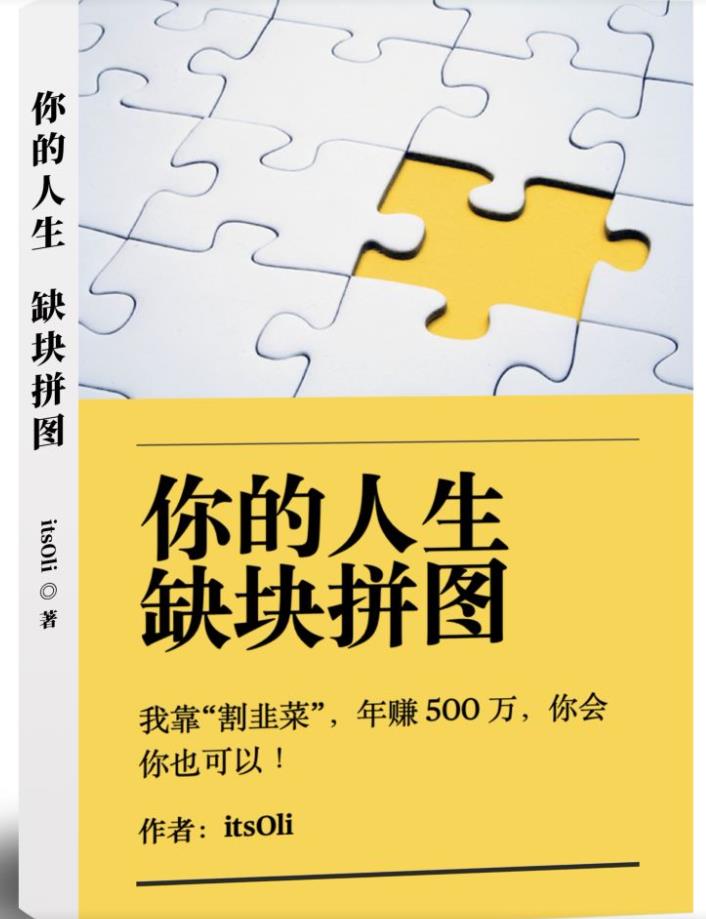 某高赞电子书《你的人生，缺块拼图——我靠“割韭菜”，年赚500万，你会你也可以》-汇课新知资源网