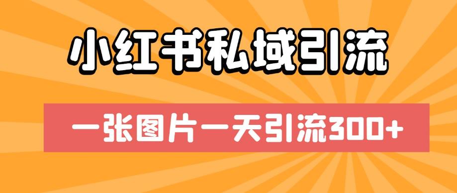 小红书私域引流，一张图片一天引流300+【揭秘】-汇课新知资源网