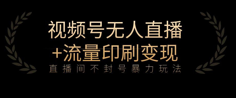 全网首发视频号不封号无人直播暴利玩法+流量印刷机变现，日入1000+【揭秘】-汇课新知资源网