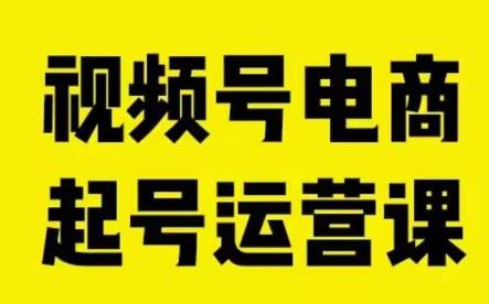 视频号电商起号运营课，教新人如何自然流起号，助力商家0-1突破-汇课新知资源网