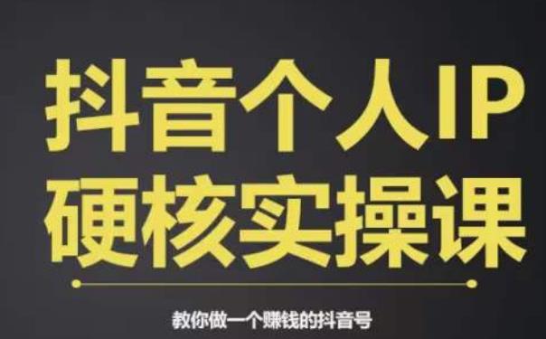 个人IP创富系统实战课，商业定位，流量打造，短视频变现，教你做个赚钱的抖音号-汇课新知资源网