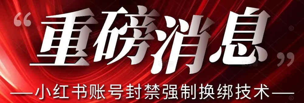 【最新】小红书账号封禁强制换绑技术可日赚300-汇课新知资源网