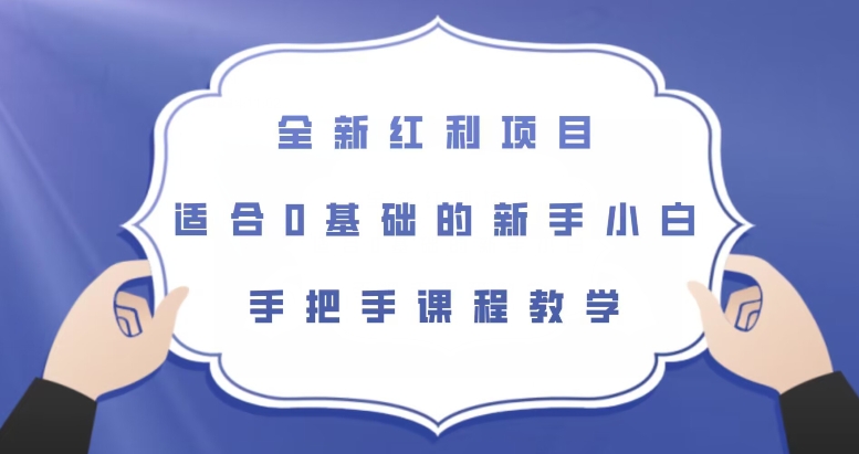 全新红利项目，适合0基础的新手小白，手把手课程教学【揭秘】-汇课新知资源网