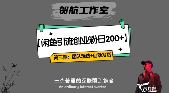 第三期：暴力引流，无脑搬运，闲鱼创业粉引流一天200+，更新全自动发货的团队闭环模式【揭秘】-汇课新知资源网