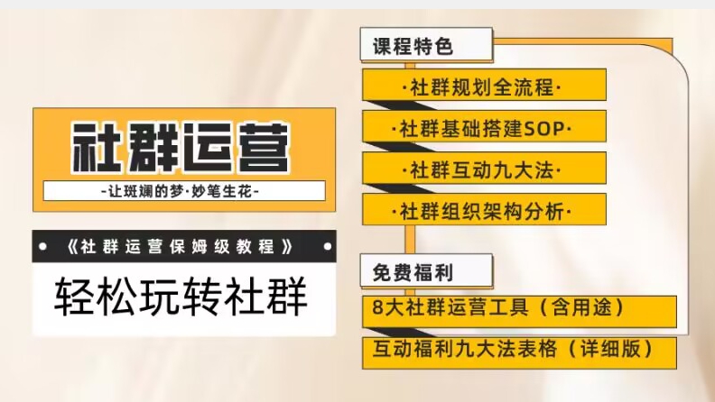 【社群运营】保姆式教程：九大互动法，八款社群运营工具助你轻松玩转社群【揭秘】-汇课新知资源网