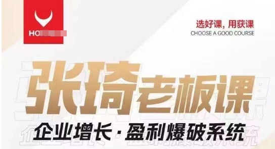 【组合课】张琦张琦老板企业增长·盈利爆破系统（直播专享）-汇课新知资源网