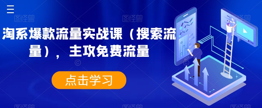淘系爆款流量实战课（搜索流量），主攻免费流量-汇课新知资源网
