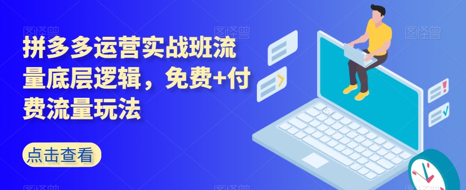 拼多多运营实战班流量底层逻辑，免费+付费流量玩法-汇课新知资源网