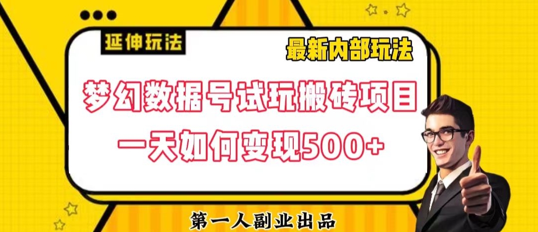 数据号回归玩法游戏试玩搬砖项目再创日入500+【揭秘】-汇课新知资源网