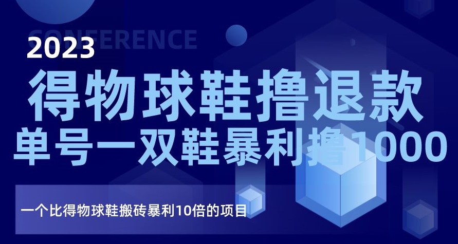 2023得物球鞋撸退款，单号一双鞋暴利撸1000，一个比得物球鞋搬砖暴利10倍的项目【揭秘】-汇课新知资源网