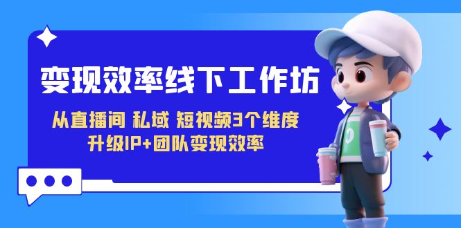 变现-效率线下工作坊，从直播间、私域、短视频3个维度 升级IP+团队变现效率-汇课新知资源网