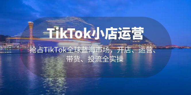 （5200期）TikTok小店运营 抢占TikTok全球蓝海市场，开店、运营、带货、投流全实操-汇课新知资源网