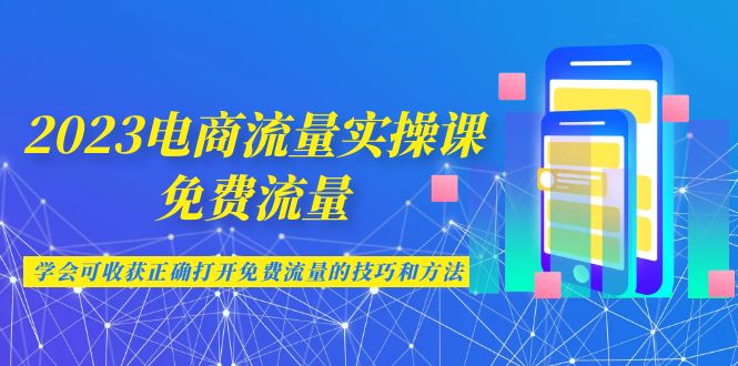 （6880期）2023电商流量实操课-免费流量，学会可收获正确打开免费流量的技巧和方法-汇课新知资源网