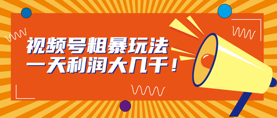 （6941期）视频号粗暴玩法，一天利润大几千！-汇课新知资源网