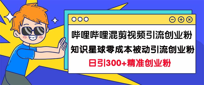 （7138期）哔哩哔哩混剪视频引流创业粉日引300+知识星球零成本被动引流创业粉一天300+-汇课新知资源网