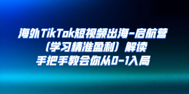 （7195期）海外TikTok短视频出海-启航营（学习精准盈利）解读，手把手教会你从0-1入局-汇课新知资源网