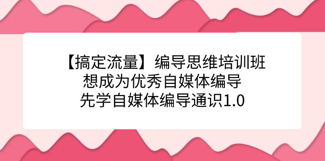 （7281期）【搞定流量】编导思维培训班，想成为优秀自媒体编导先学自媒体编导通识1.0-汇课新知资源网
