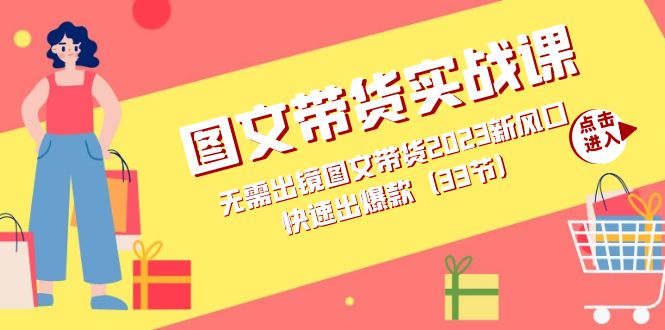 （7496期）图文带货实战课：无需出镜图文带货2023新风口，快速出爆款（33节）-汇课新知资源网