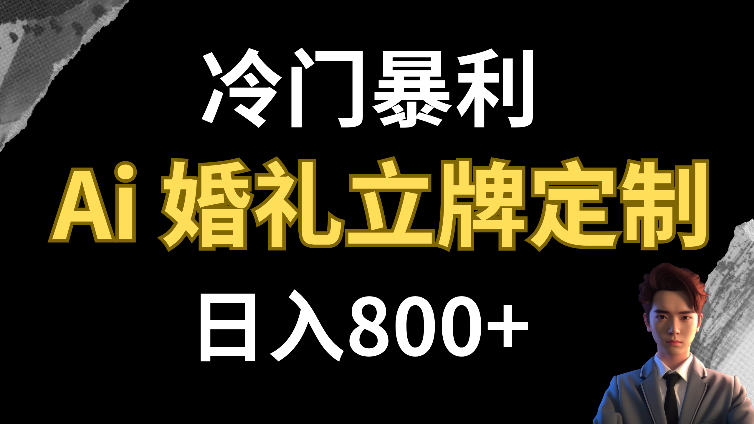 （7770期）冷门暴利项目 AI婚礼立牌定制 日入800+-汇课新知资源网