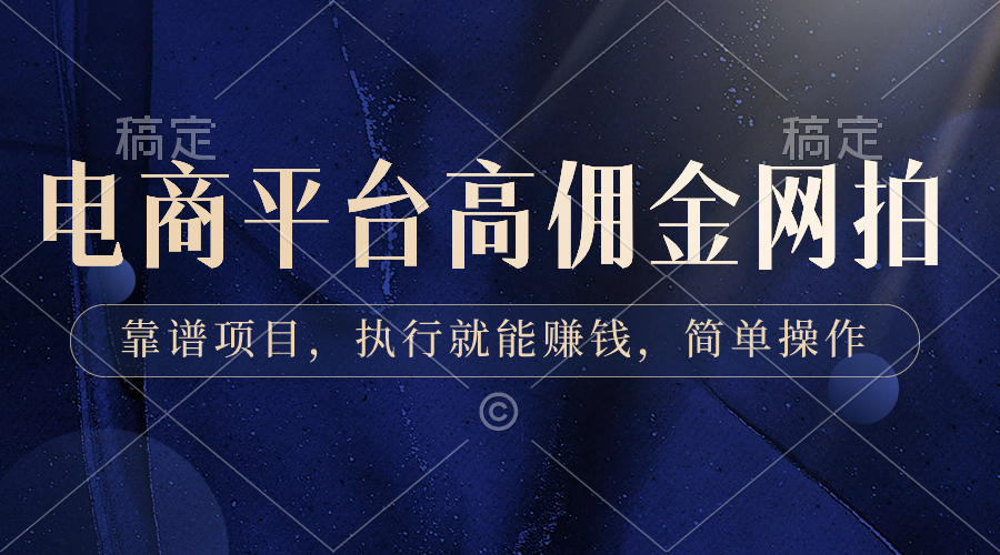 （8728期）电商平台高佣金网拍，靠谱项目，执行就能赚钱，简单操作-汇课新知资源网