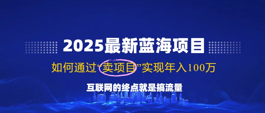 2025最新蓝海项目，零门槛轻松复制，月入10万+，新手也能操作！-汇课新知资源网