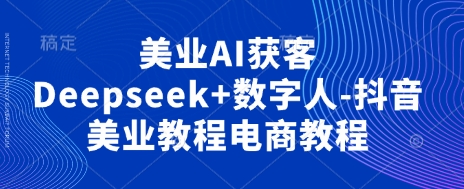 美业AI获客Deepseek+数字人-抖音美业教程电商教程-汇课新知资源网