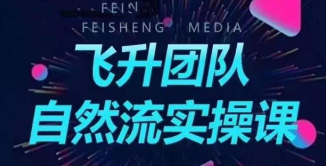 飞升团队课程自然流实操课，抖音半无人起号主播间搭建教学-汇课新知资源网